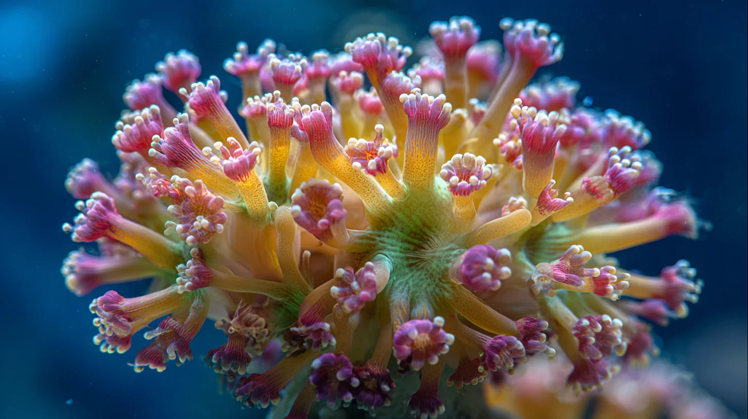 Healthy LPS coral in an aquarium