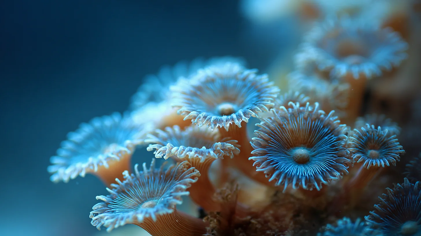 Corals in warm blue water