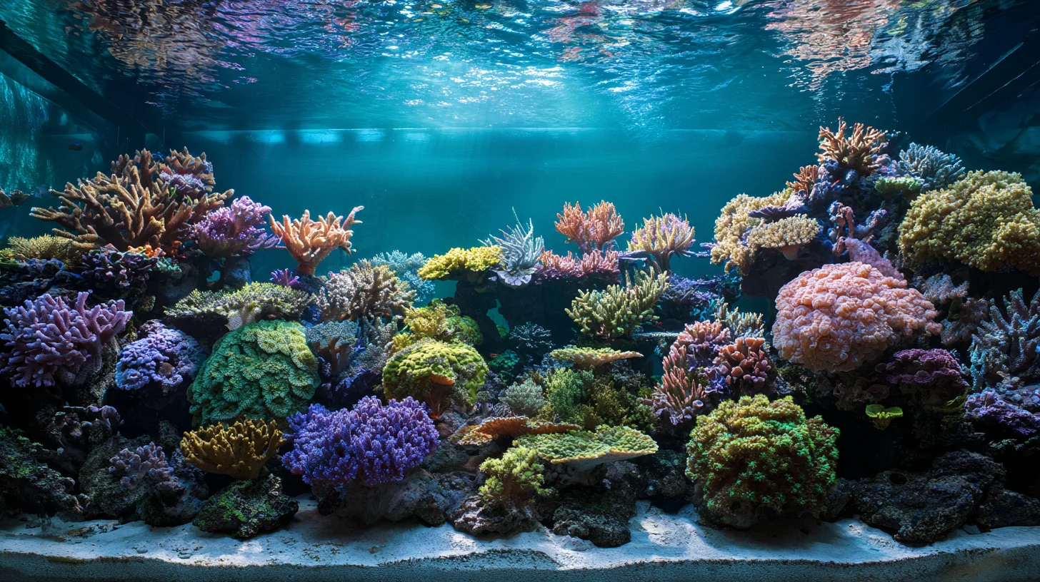 A thriving reef aquarium