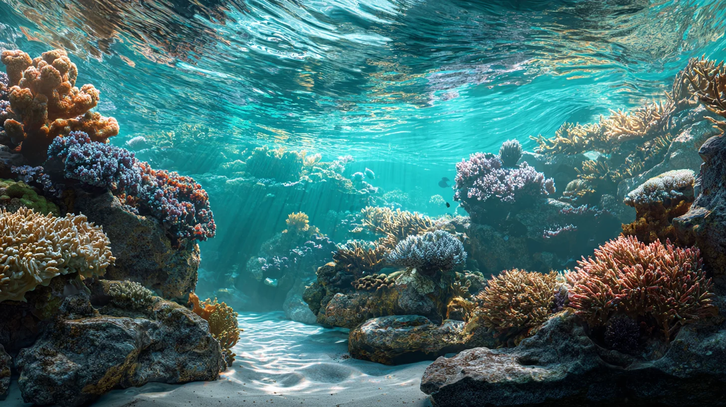 Corals in flowing water